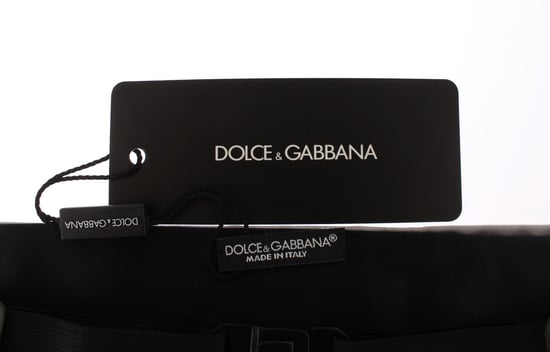 Cinturón de seda plisado gris Dolce Gabbana - Image 3