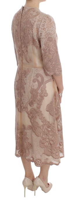 Vestido Midi de Encaje con Mangas de 34 Pulgadas - Image 4