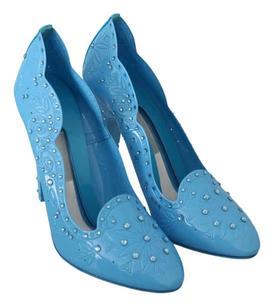 Zapatos de Tacón Florales de Cristal Azul DOLCE & GABBANA CENICIENTA - Image 5