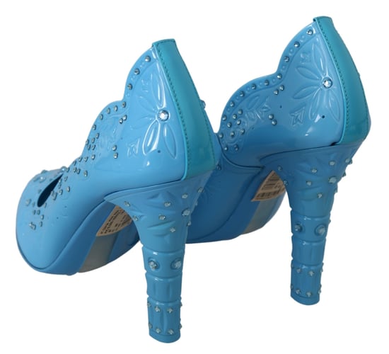 Zapatos de Tacón Florales de Cristal Azul DOLCE & GABBANA CENICIENTA - Image 6