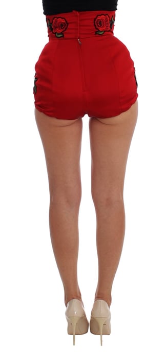 Shorts de Cintura Alta Bordados con Floral de Dolce Gabbana - Image 2