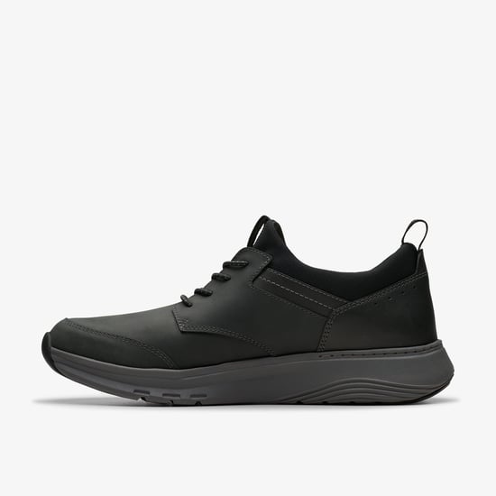 Motion Trek EZ Black Leather Trainers - Image 2