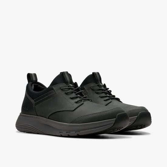 Motion Trek EZ Black Leather Trainers - Image 4