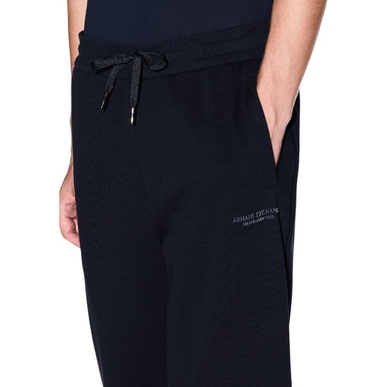 Pantalones de chándal de algodón azul Armani Exchange - Image 4