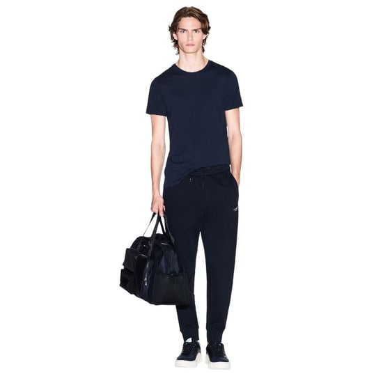Pantalones de chándal de algodón azul Armani Exchange - Image 5