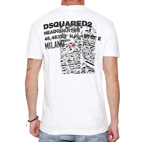 Camiseta Blanca Dsquared2 Cool Fit Headquarters - Image 4
