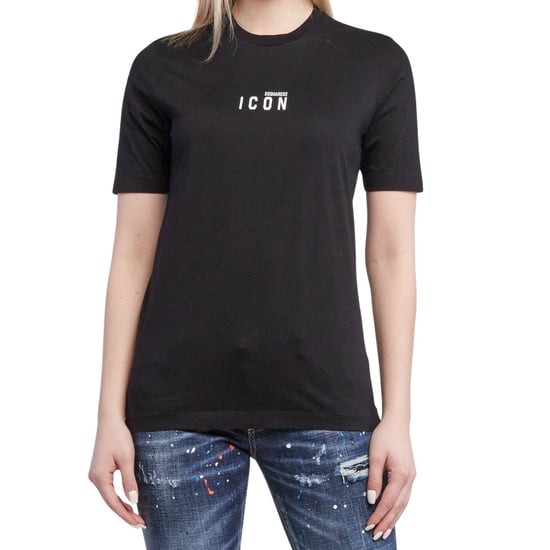 Camiseta Negra Con Logo Pequeño En El Pecho De Dsquared2 Icon - Image 2