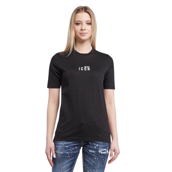 Camiseta Negra Con Logo Pequeño En El Pecho De Dsquared2 Icon - Image 4