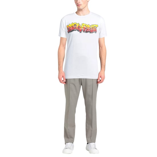 Camiseta Blanca Con Logo De Etiqueta De Pared De Dsquared2 - Image 2