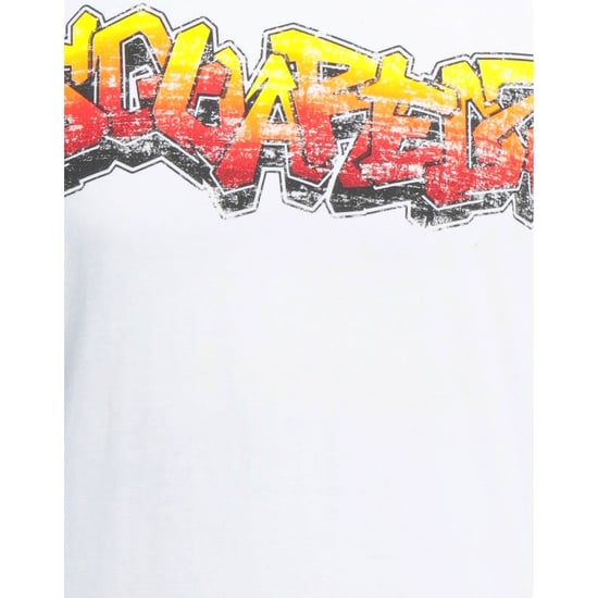 Camiseta Blanca Con Logo De Etiqueta De Pared De Dsquared2 - Image 4