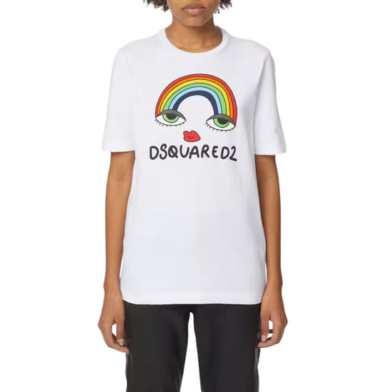 Camiseta Blanca Con Estampado Arcoíris De Dsquared2 - Image 2