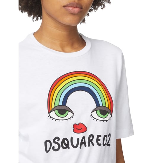 Camiseta Blanca Con Estampado Arcoíris De Dsquared2 - Image 5
