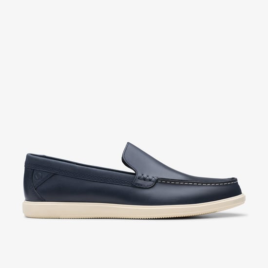 Zapatos de piel azul marino Bratton Loafer - Image 1