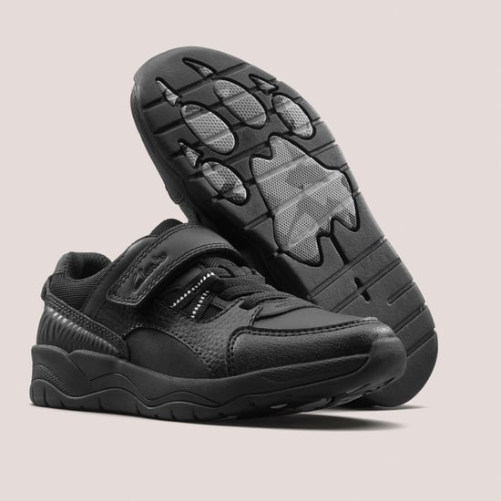 Zapatos de cuero negro para niños Clowder Stripe - Image 5