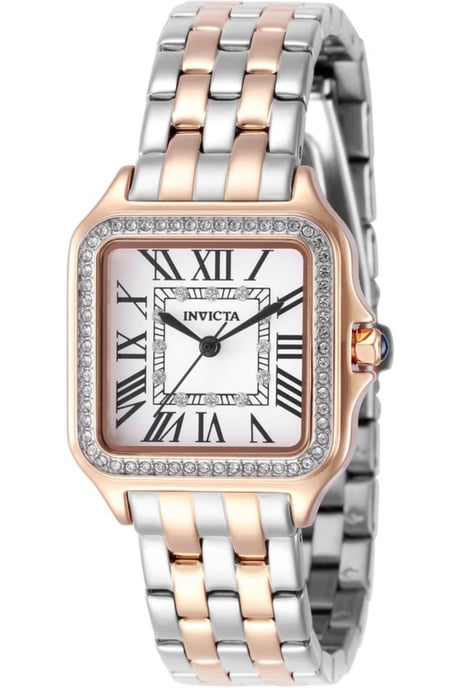 Invicta Angel 50580 Reloj de Mujer - Movimiento de Cuarzo - Acero Inoxidable con Esfera Plateada - 28 mm - Image 1