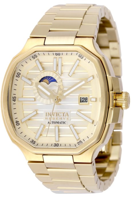 INVICTA Reserve 50092 Reloj de Hombre - Movimiento Automático - Acero Inoxidable con Esfera Dorada - 45 mm - Image 1