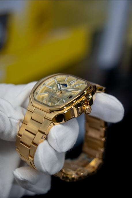 INVICTA Reserve 50092 Reloj de Hombre - Movimiento Automático - Acero Inoxidable con Esfera Dorada - 45 mm - Image 3