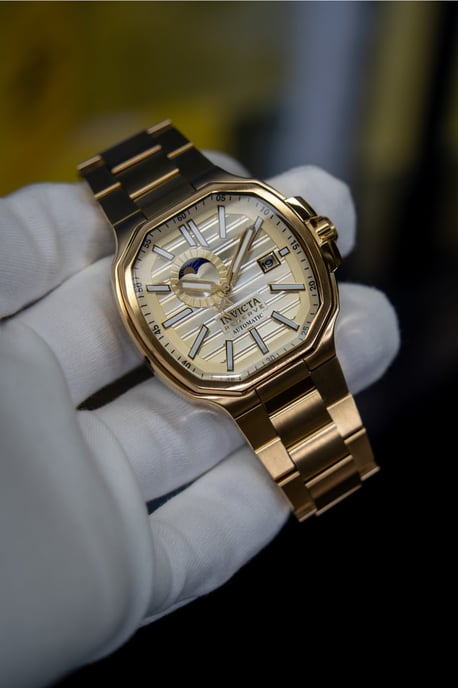 INVICTA Reserve 50092 Reloj de Hombre - Movimiento Automático - Acero Inoxidable con Esfera Dorada - 45 mm - Image 5