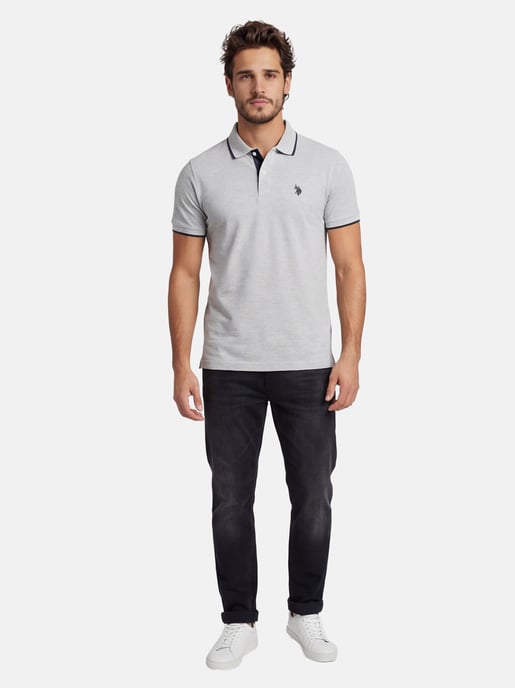 Polo para hombre U.S. Polo Assn. de algodón con detalles en contraste - Image 4