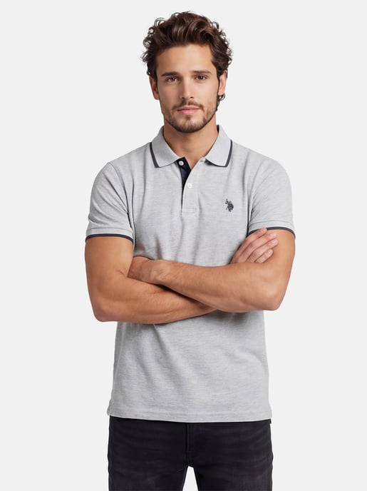 Polo para hombre U.S. Polo Assn. de algodón con detalles en contraste - Image 5