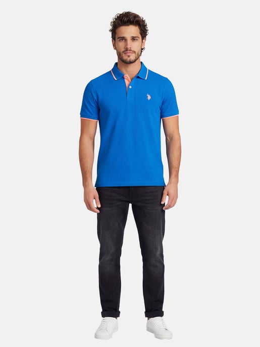Polo para hombre U.S. Polo Assn. de algodón con detalles en contraste - Image 4