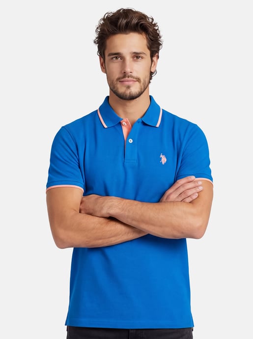 Polo para hombre U.S. Polo Assn. de algodón con detalles en contraste - Image 5
