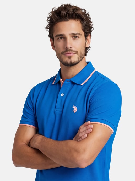 Polo para hombre U.S. Polo Assn. de algodón con detalles en contraste - Image 6