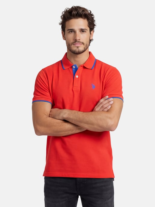 Polo para hombre U.S. Polo Assn. de algodón con detalles en contraste - Image 5