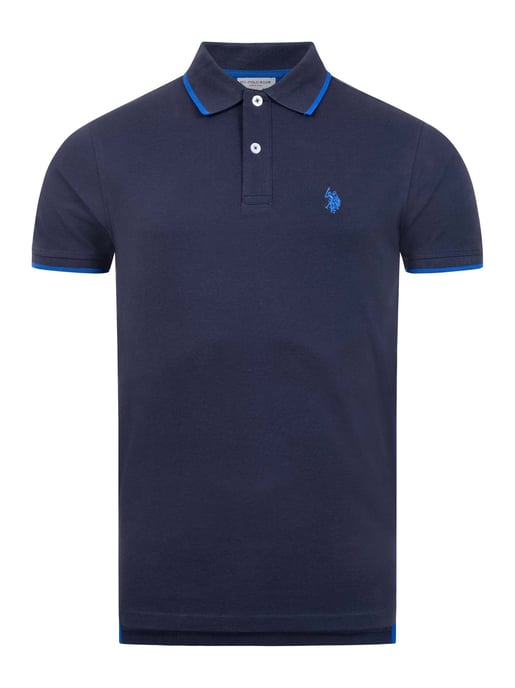 Polo para hombre U.S. Polo Assn. de algodón con detalles en contraste - Image 1