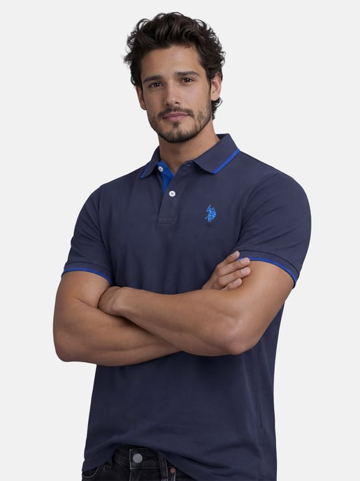 Polo para hombre U.S. Polo Assn. de algodón con detalles en contraste - Image 6