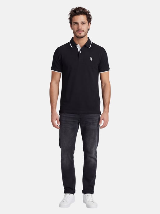 Polo para hombre U.S. Polo Assn. de algodón con detalles en contraste - Image 4