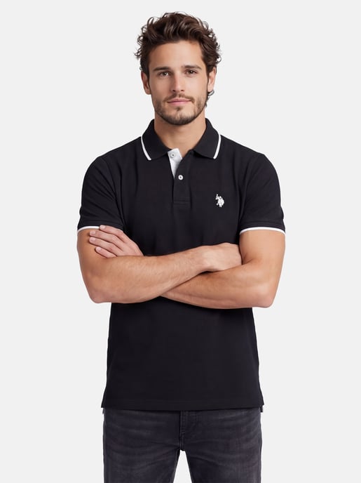 Polo para hombre U.S. Polo Assn. de algodón con detalles en contraste - Image 5