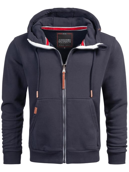 Sudadera con capucha para hombre Alessandro Salvarini AS292 con cremallera completa - Image 2