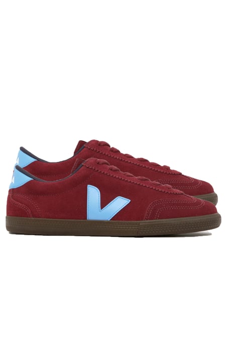 VEJA VOLLEY SUEDE TRAINER GRENAT/AQUA/EAGLE - Image 1