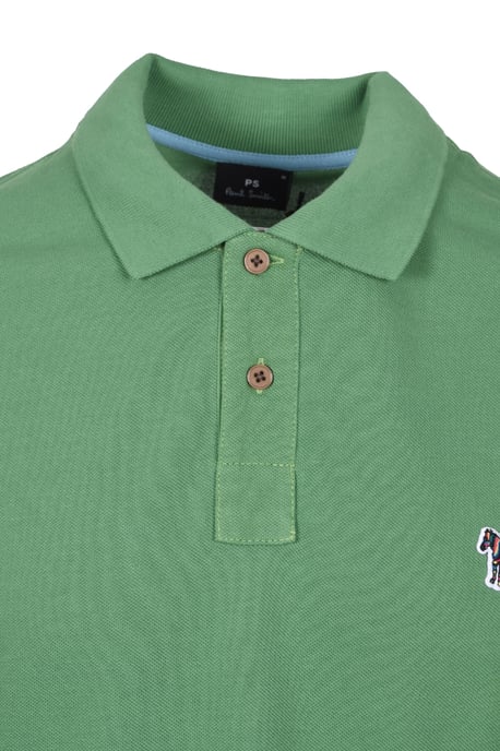 Paul Smith Reg Fit SS Polo Zebra Green - Image 2