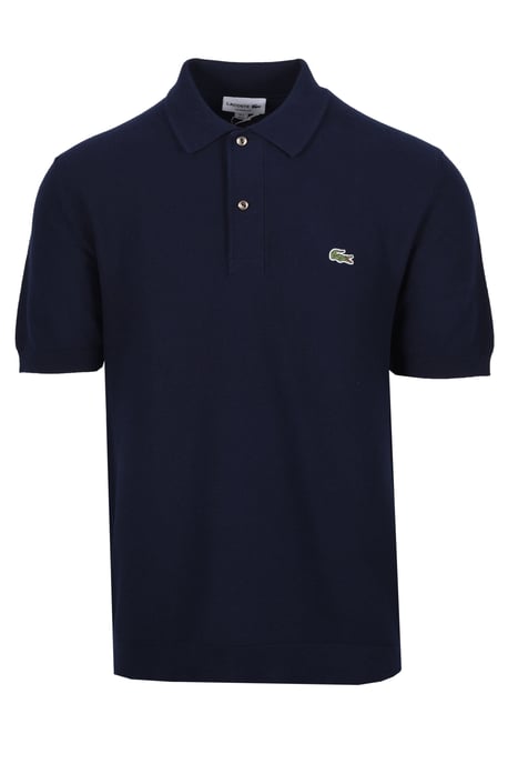 LACOSTE KNITTED POLO SHIRT NAVY BLUE - Image 1