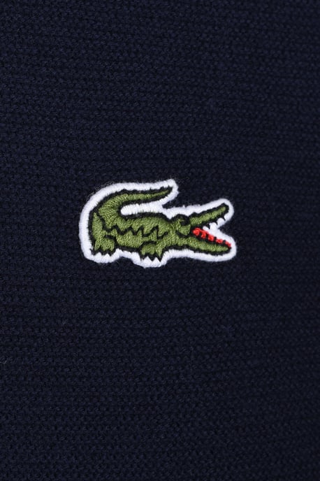 LACOSTE KNITTED POLO SHIRT NAVY BLUE - Image 3