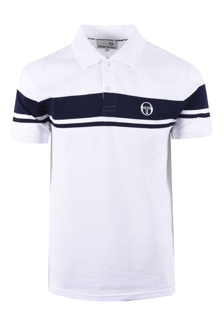 SERGIO TACCHINI YOUNG LINE POLO WHITE/MARITIME BLUE - Image 1