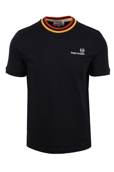 SERGIO TACCHINI RAINER FC T-SHIRT BLACK/OLD GOLD/ADRENALINE RUSH - Image 1