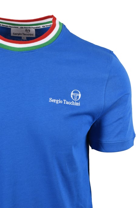 SERGIO TACCHINI RAINER FC T-SHIRT STRING BLUE/FERN GREEN/ADRENALINE RED - Image 2