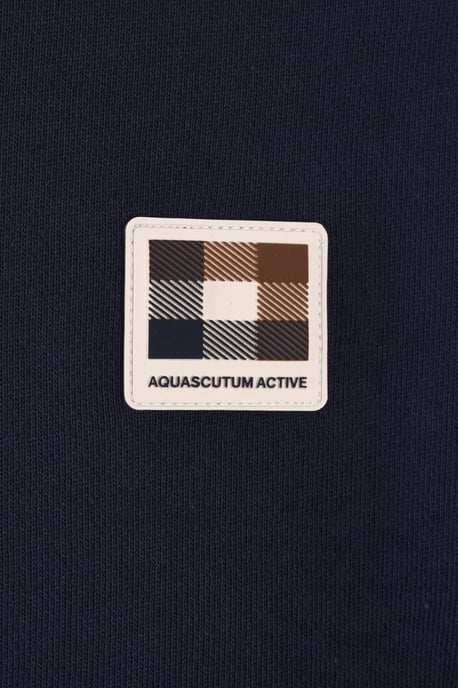 AQUASCUTUM LAMINA CREWNECK SWEATSHIRT NAVY - Image 3