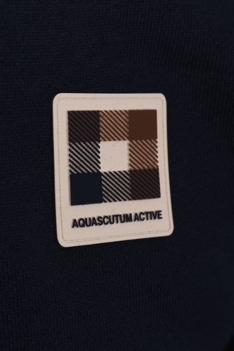 AQUASCUTUM BADGE CREWNECK SWEATSHIRT NAVY - Image 3