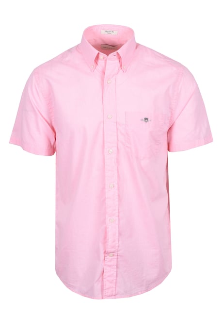 GANT REG POPLIN SHORT SLEEVE SHIRT WASHED PINK - Image 1