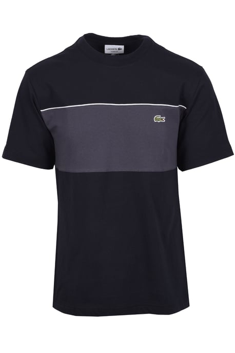LACOSTE CREW NECK T-SHIRT NAVY/GREY - Image 1