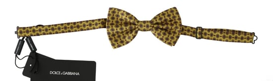 Corbata ajustable de seda amarilla con patrón de Dolce & Gabbana - Image 2