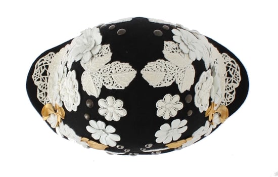 Sombrero Cloche de Lana Floral Negro Elegante para Mujer de Dolce & Gabbana - Image 4