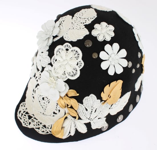 Sombrero Cloche de Lana Floral Negro Elegante para Mujer de Dolce & Gabbana - Image 5