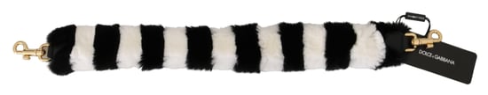 Accesorio de hombro de piel de conejo negro y blanco de Dolce & Gabbana - Image 3