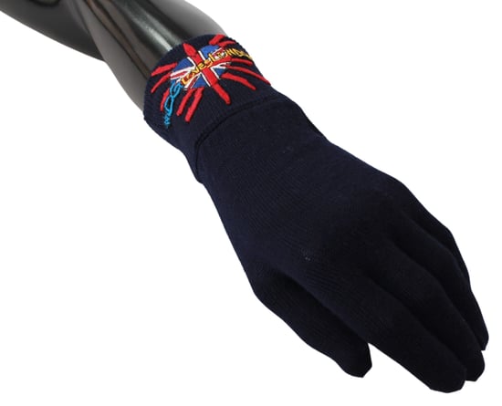 Guantes de lana bordados Dolce & Gabbana Blue #DGLovesLondon - Image 3