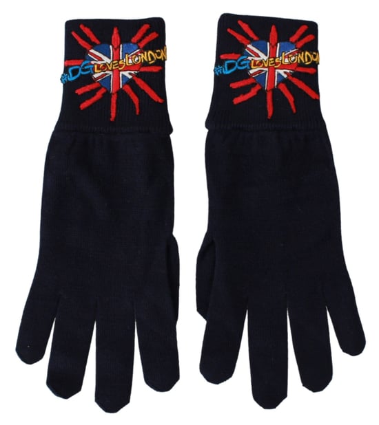 Guantes de lana bordados Dolce & Gabbana Blue #DGLovesLondon - Image 4